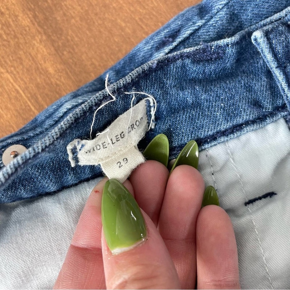 Madewell | Wide-Leg Crop Jeans Confetti Floral Embroidered Edition Flowers Capri - Picture 9 of 11